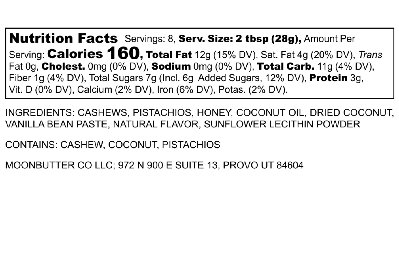 Pistachio Coconut Cookie Butter