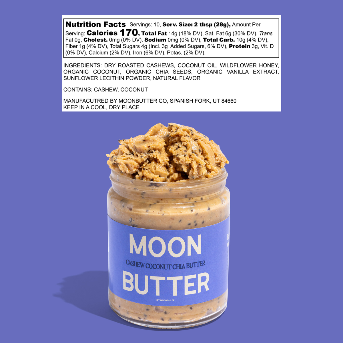 Cashew Coconut Chia Nut Butter